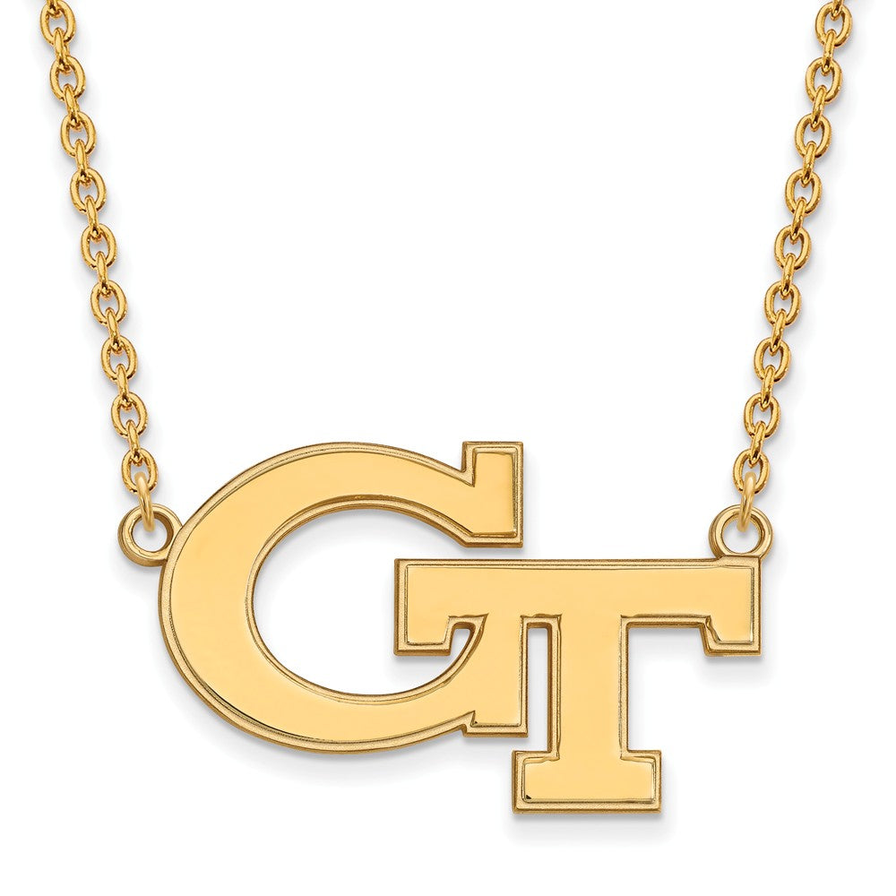 14k Yellow Gold Georgia Technology Large Pendant Necklace