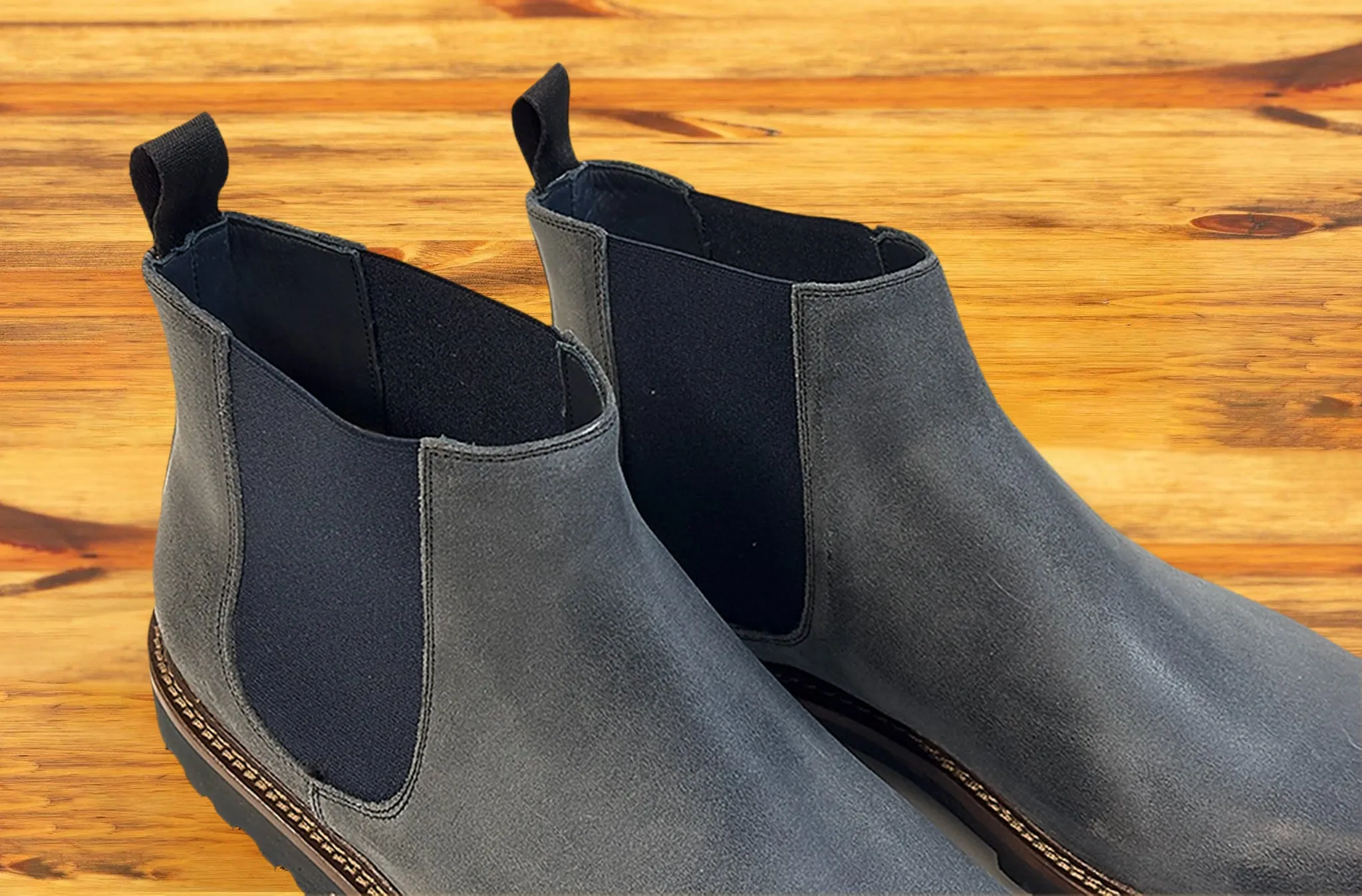 1969 Calzoleria Toscana  Wax Suede Double Gore Chelsea Boot