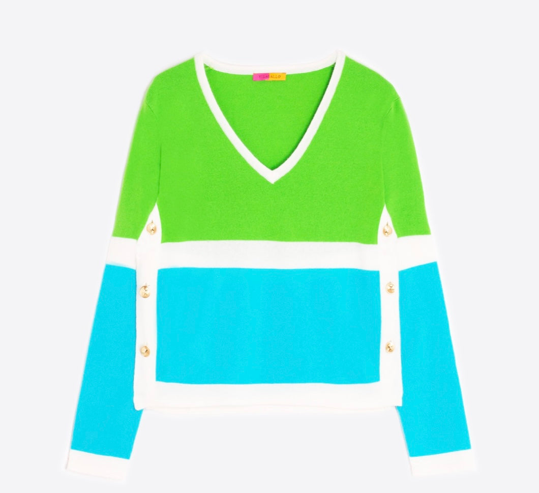 30905 Colour Block Knit Sweater