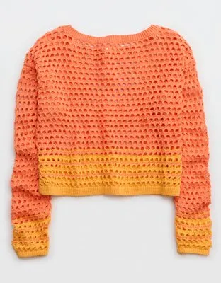 Aerie Crochet Vacay Sweater-