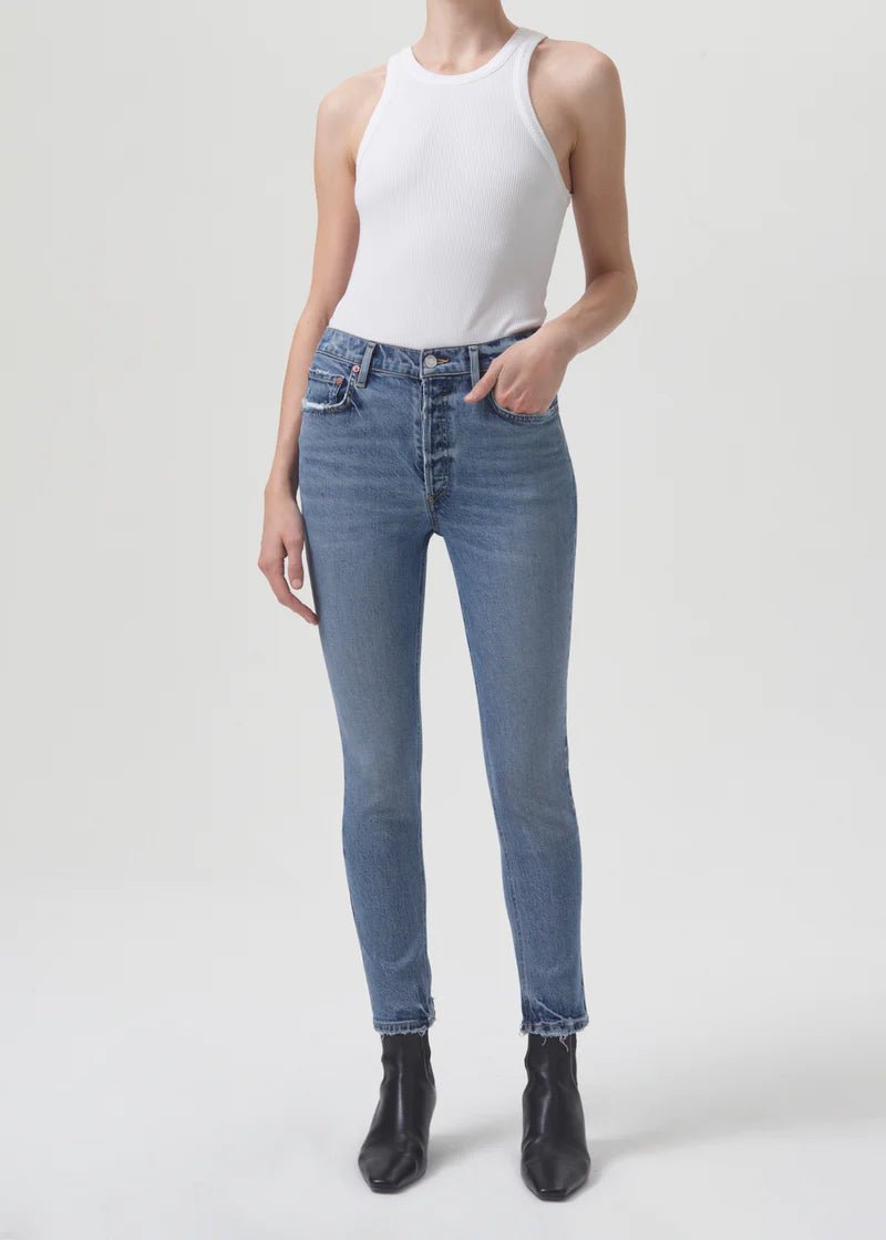 Agolde Nico High Rise Slim in Blame