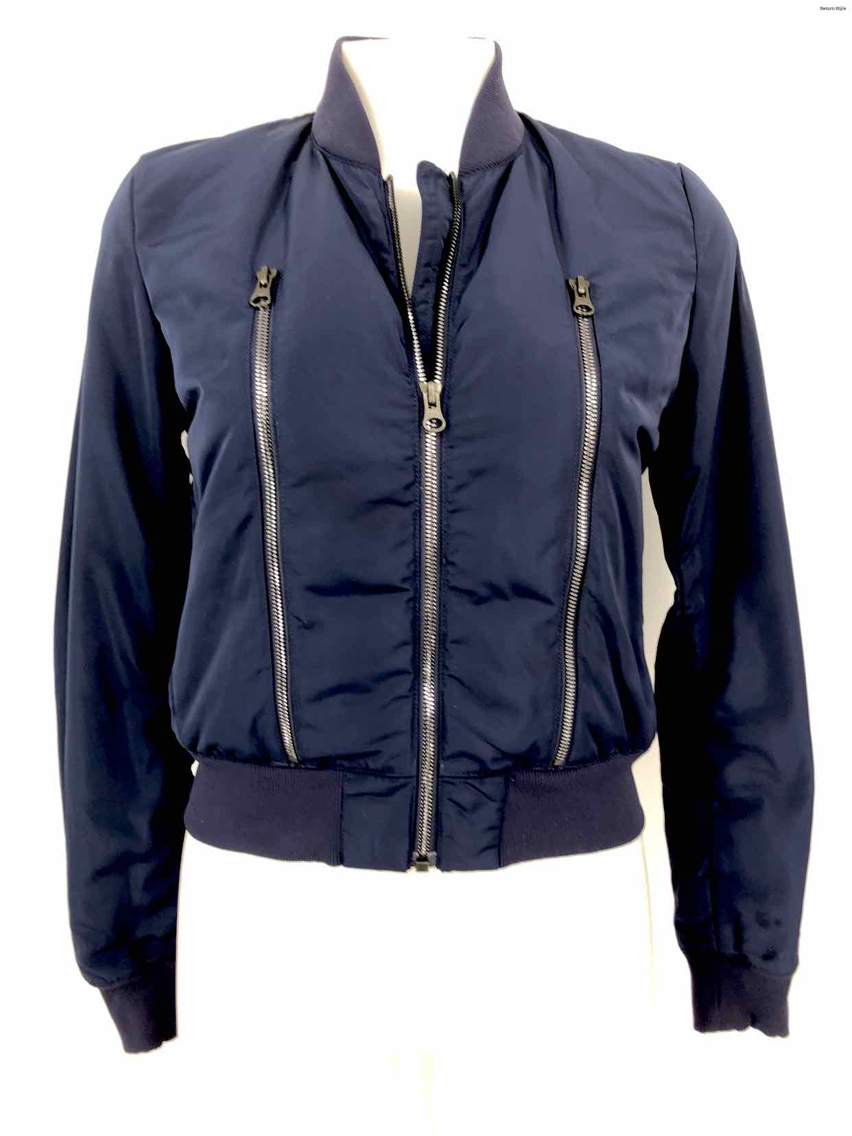 ALO Navy Zipper Bomber Jacket