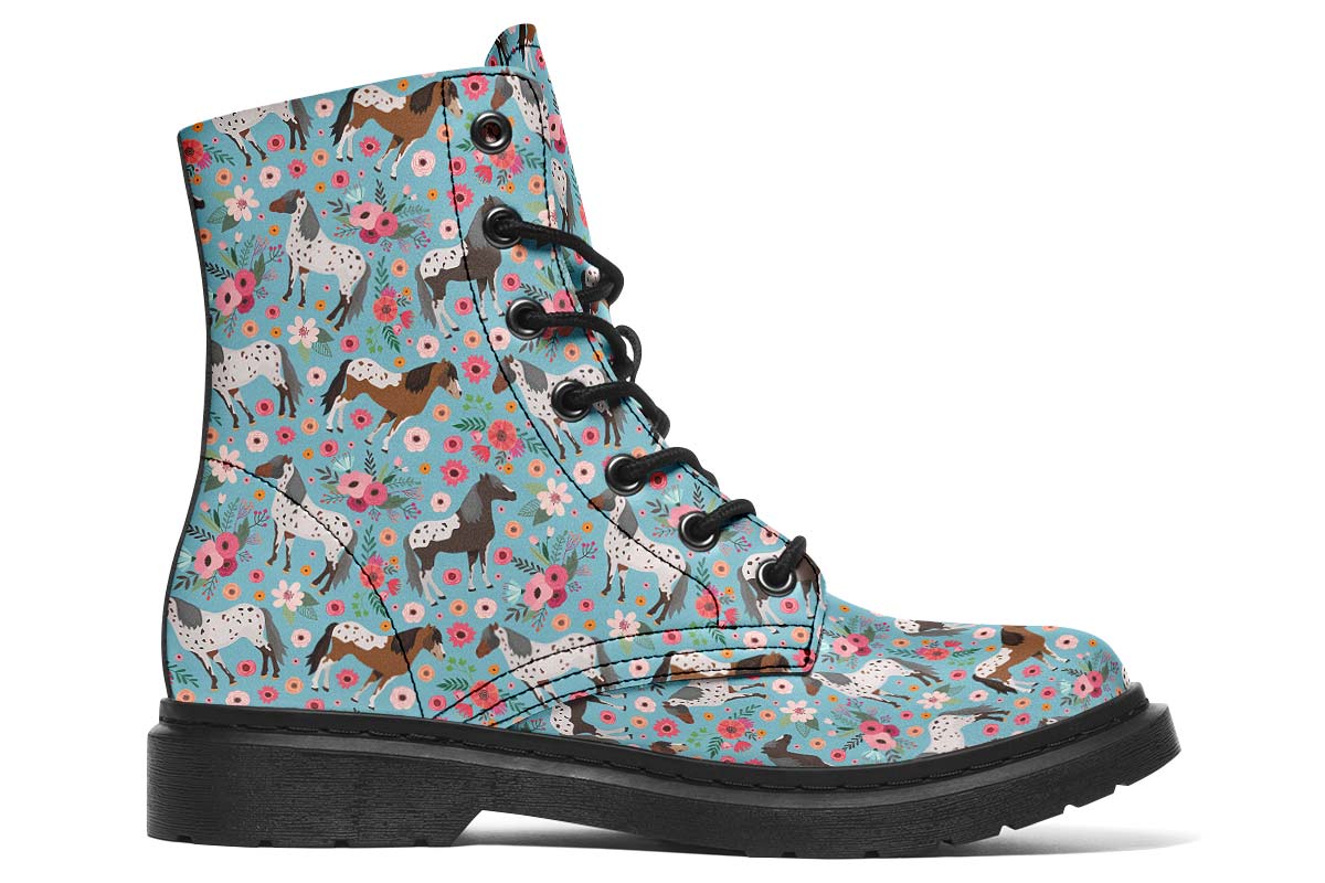 Appaloosa Horse Flower Boots