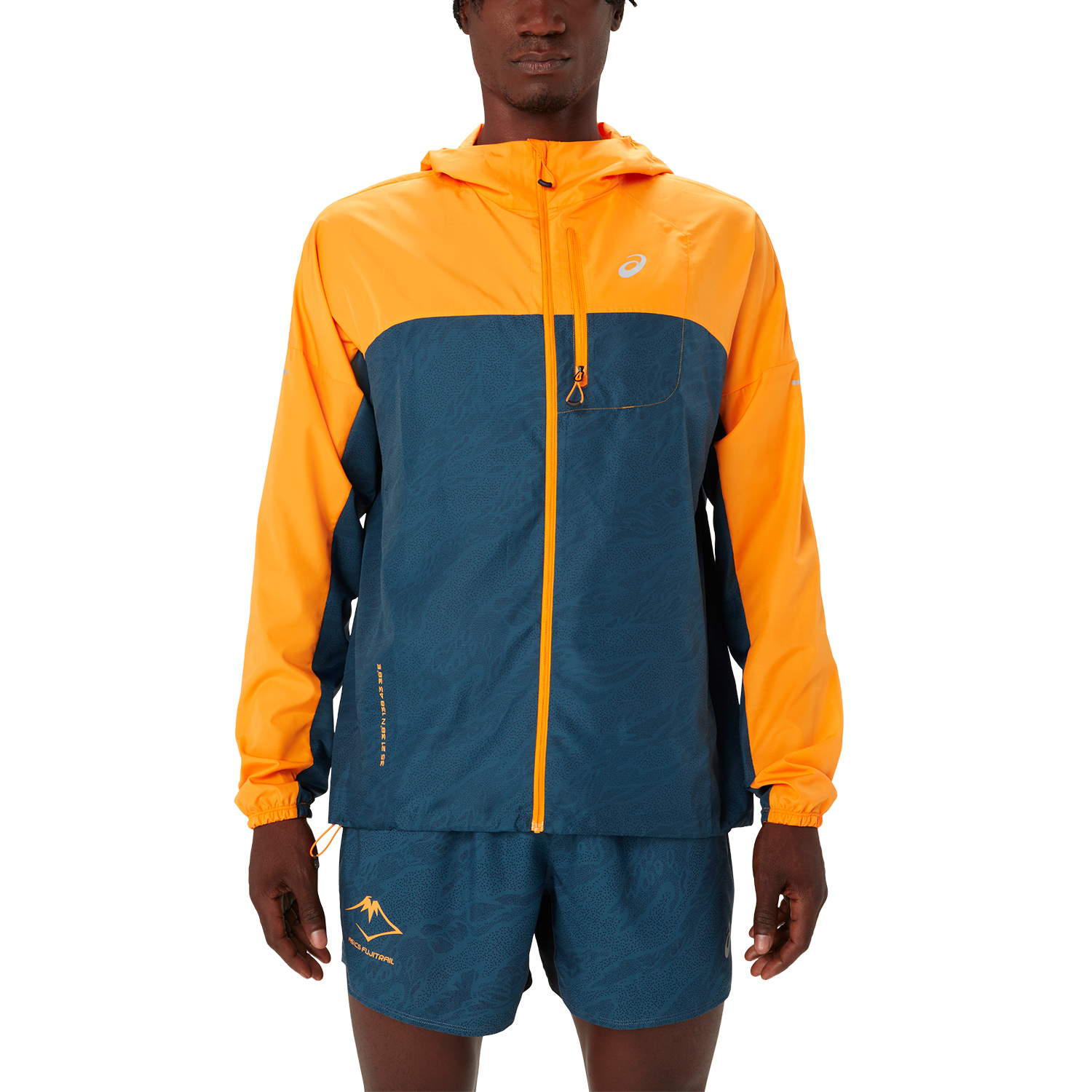 Asics Fujitrail Windbreaker Giacca  Fellow Yellow/Magnetic Blue