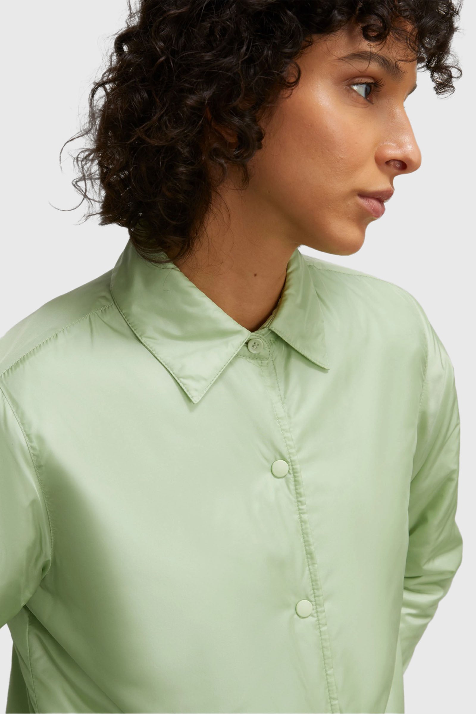 Aspesi Camicia Glue In Nylon Verde Menta Donna