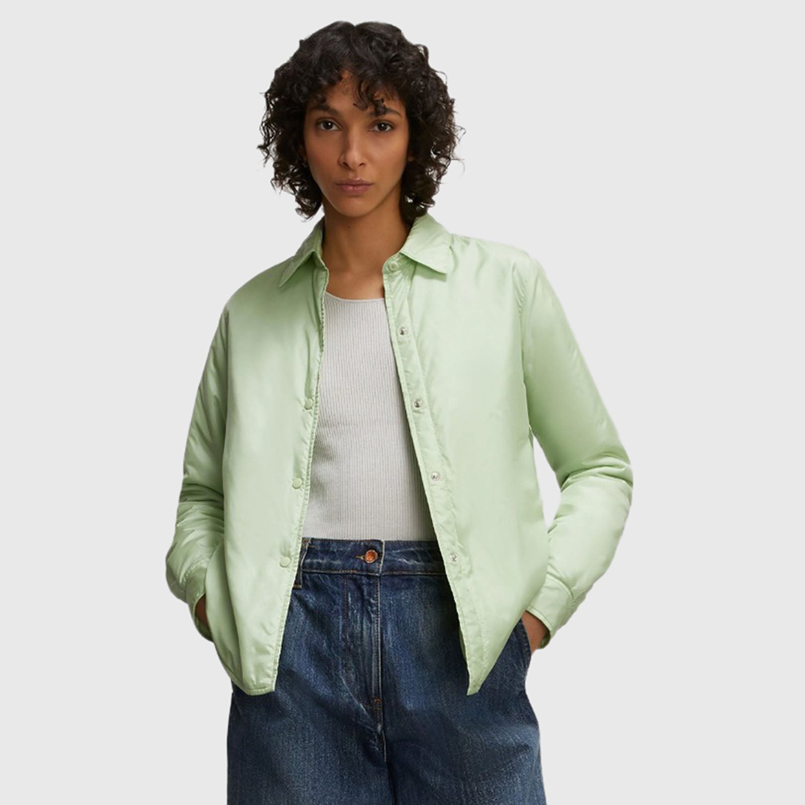 Aspesi Camicia Glue In Nylon Verde Menta Donna