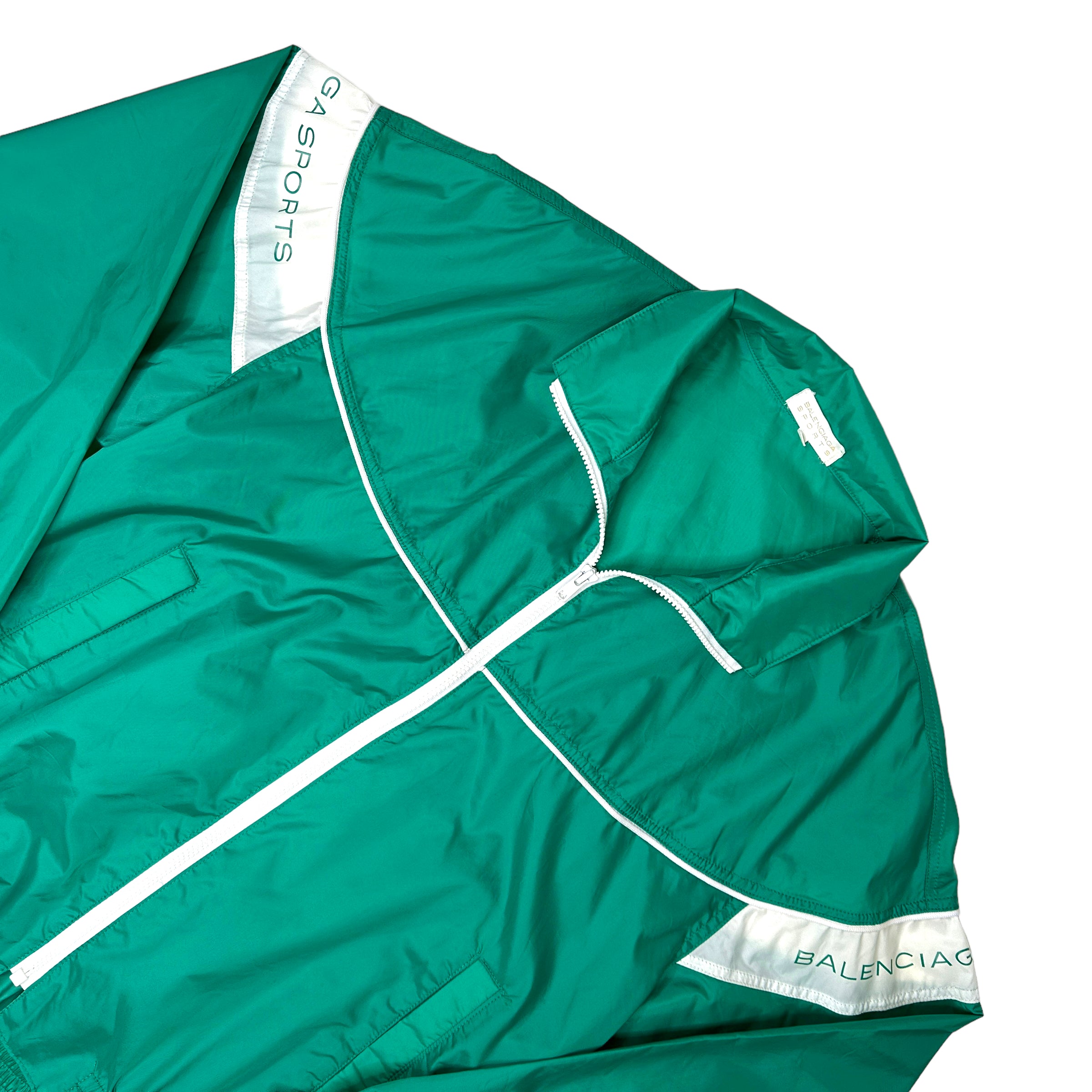 BALENCIAGA SPORTS 90S VINTAGE WINDBREAKER JACKET - GREEN (WOMENS)