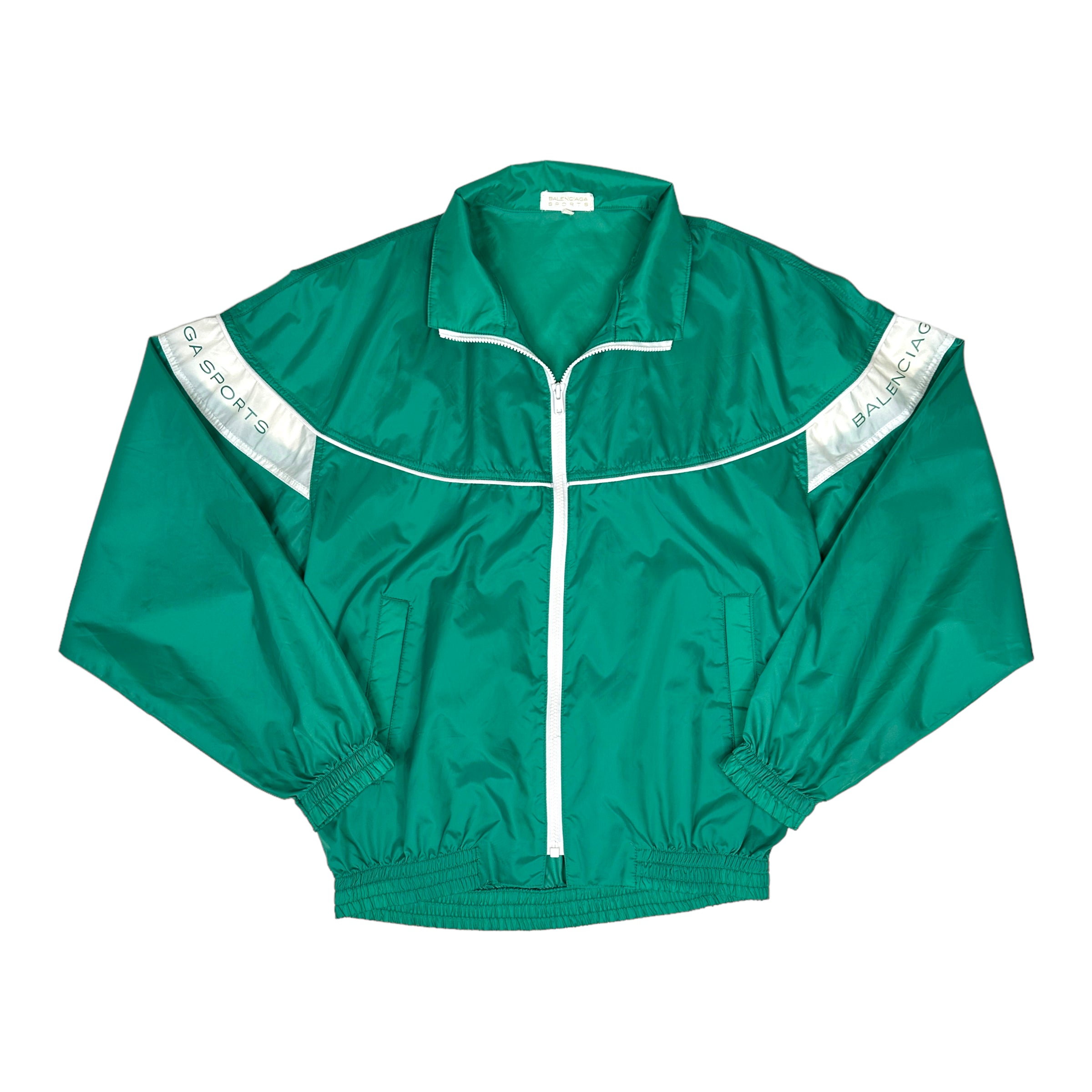 BALENCIAGA SPORTS 90S VINTAGE WINDBREAKER JACKET - GREEN (WOMENS)