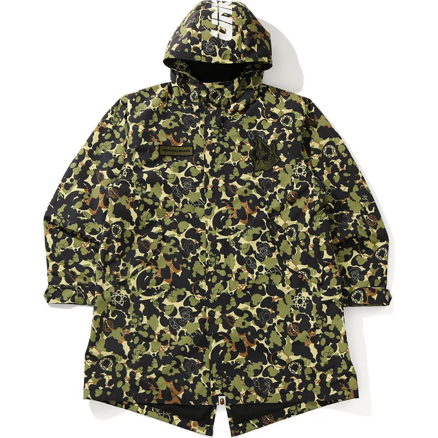 BAPE X MO'WAX X UNKLE CAMO M-51 HOODIE JACKET MENS