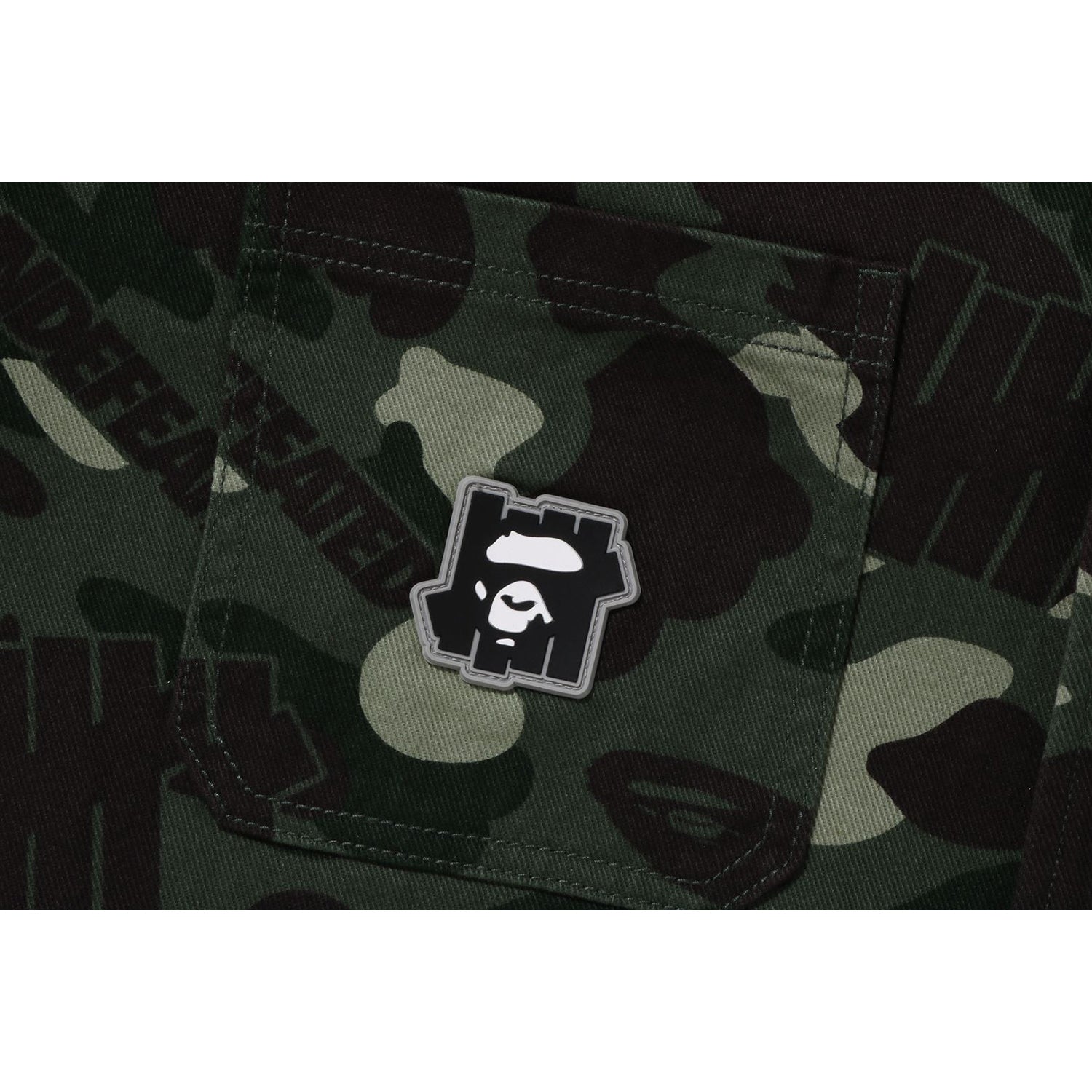 BAPE X UNDEFEATED COLOR CAMO FLANNEL JACKET MENS