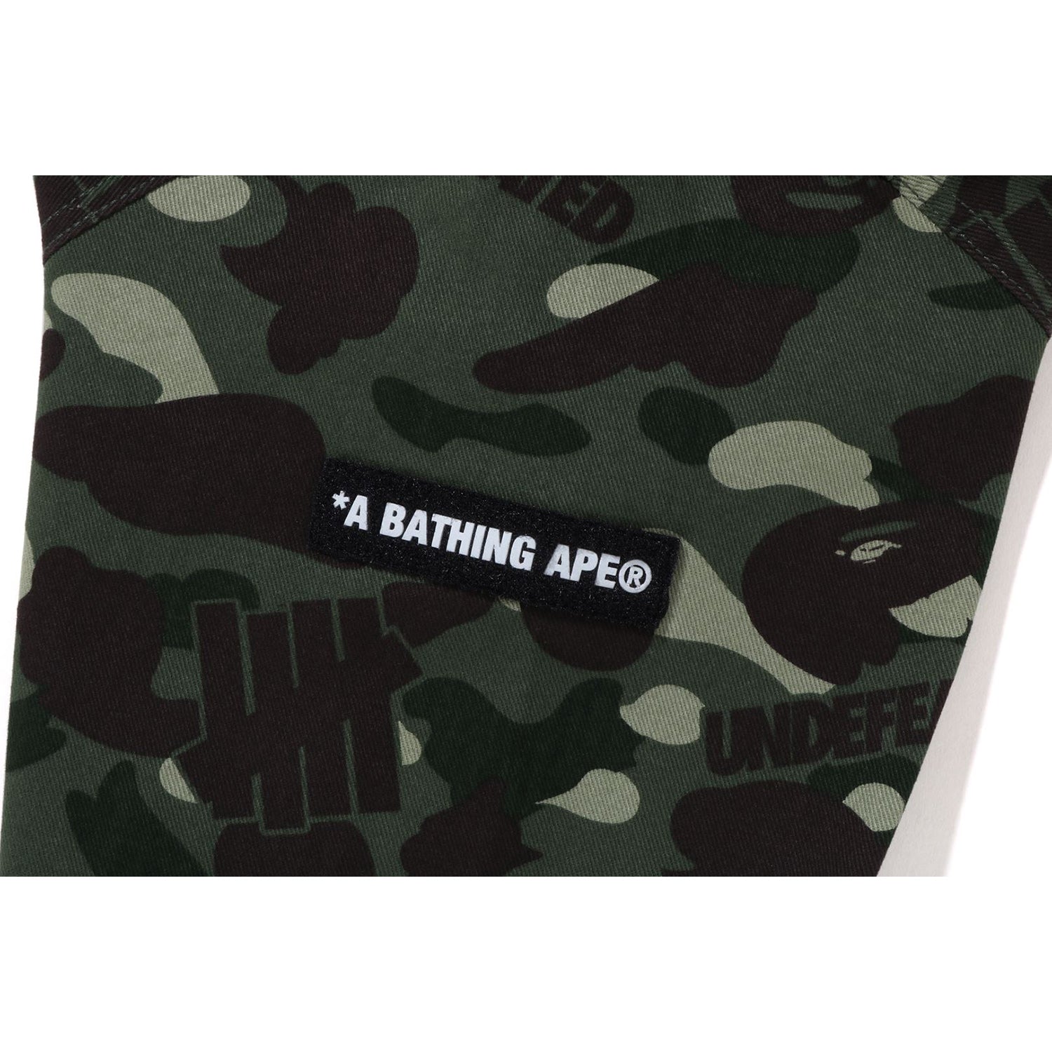 BAPE X UNDEFEATED COLOR CAMO FLANNEL JACKET MENS