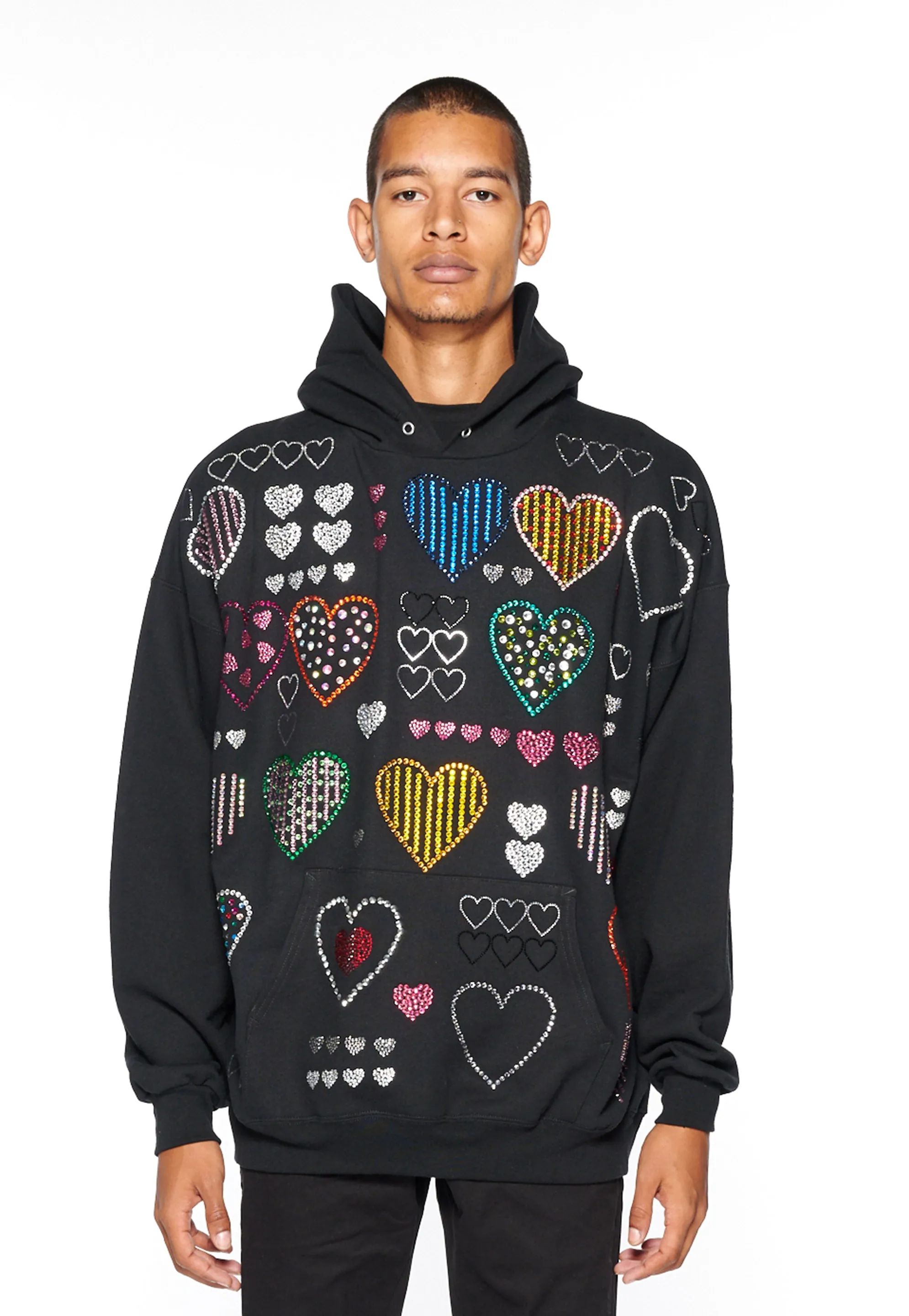 BLACK HEARTS HOODIE