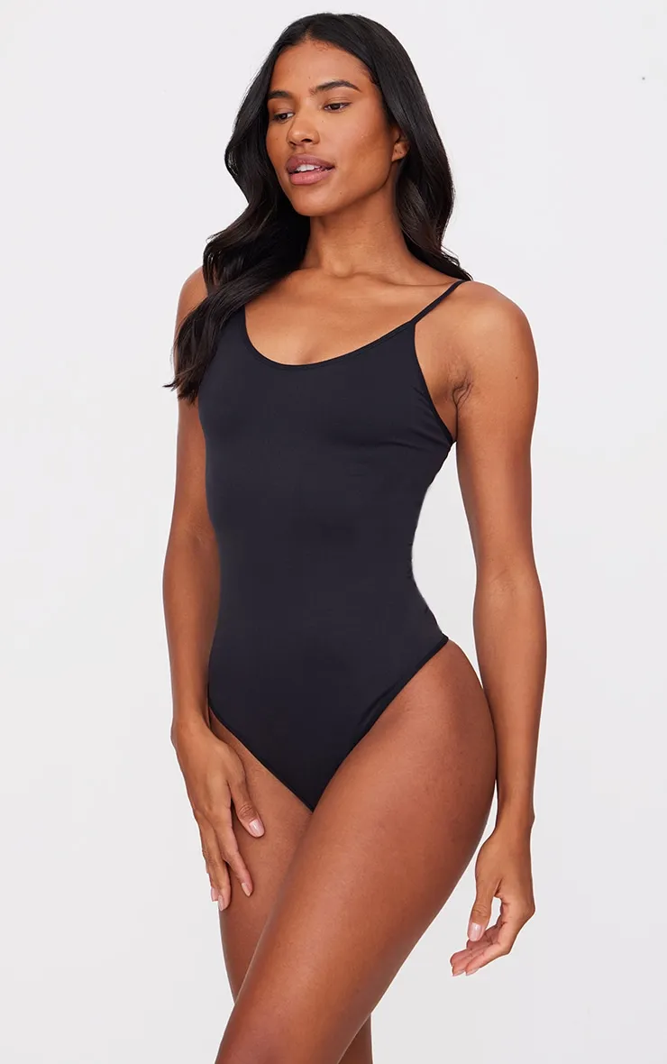 Black Shapewear Thong Bodysuit