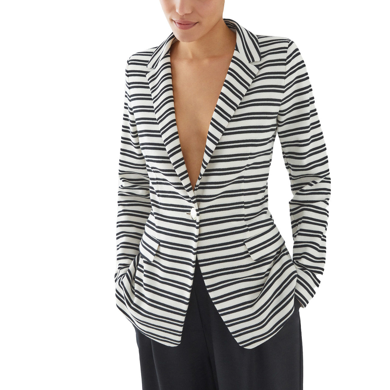 BLAZER IDRICO Donna Rigato Nero