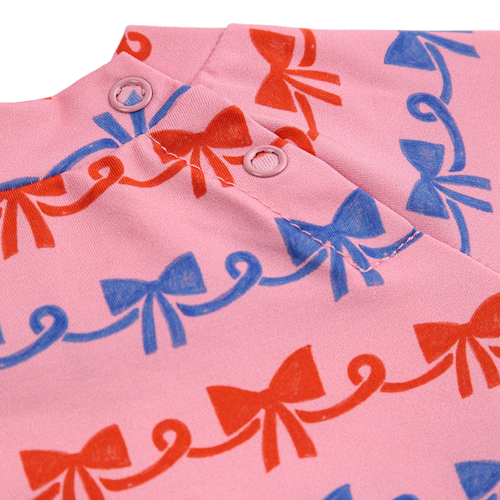 Bobo Choses Baby Ribbon Bow All Over Swim Shirt Pink