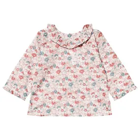 Bonpoint Baby Ganiti Blouse Pink Floral Print