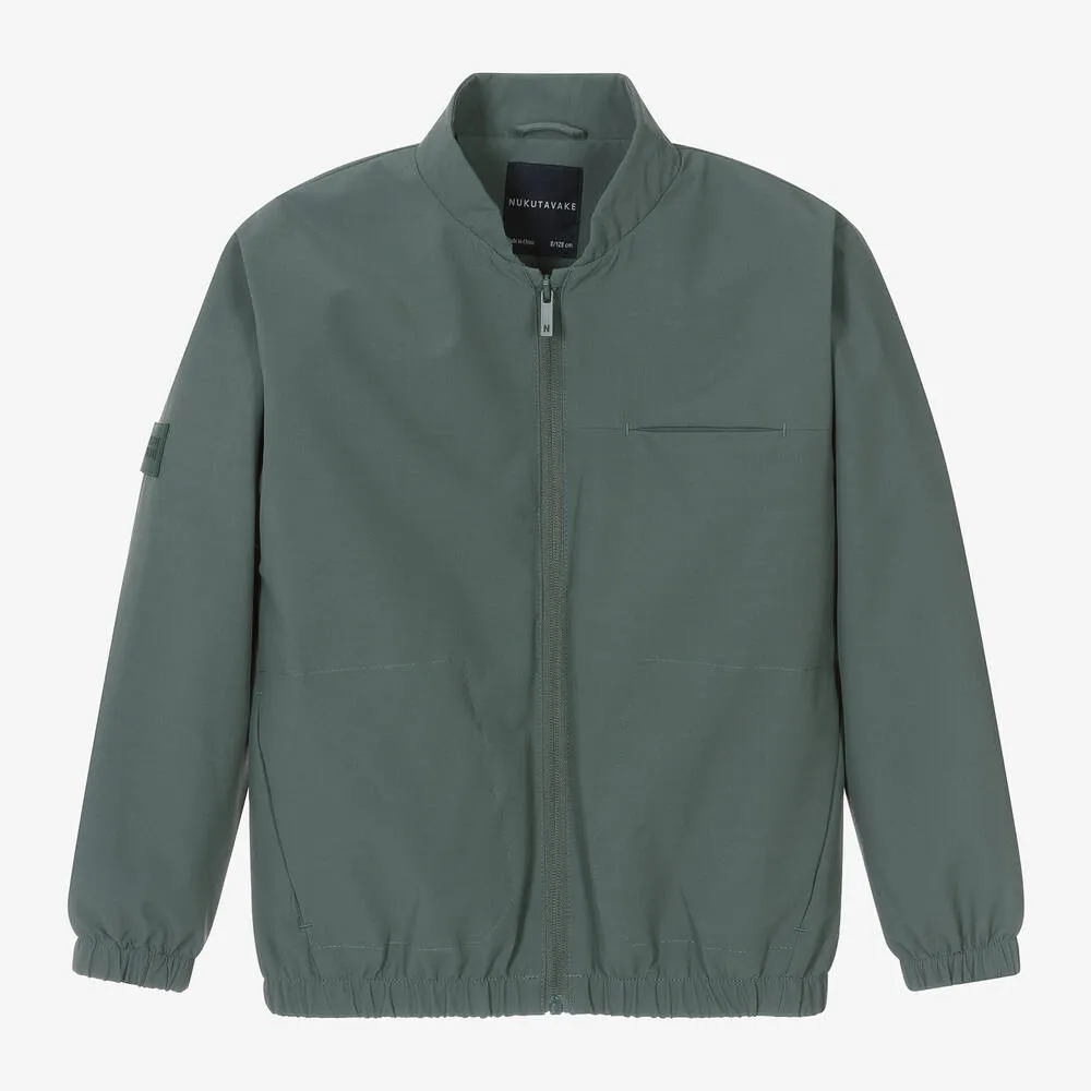 Boys Green Bomber Jacket