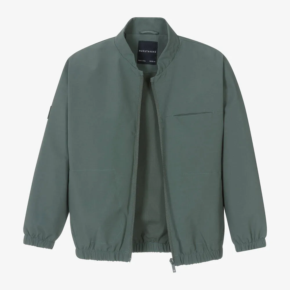 Boys Green Bomber Jacket