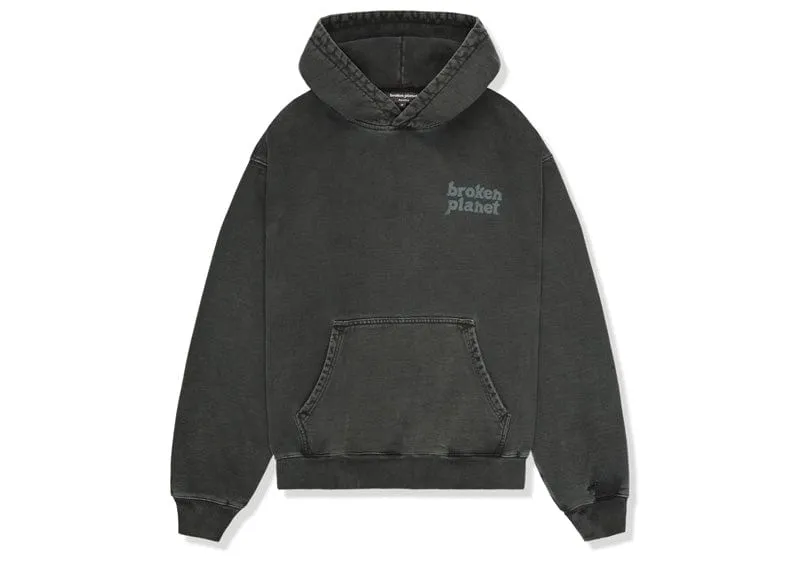 Broken Planet Basics Hoodie Washed Soot Black