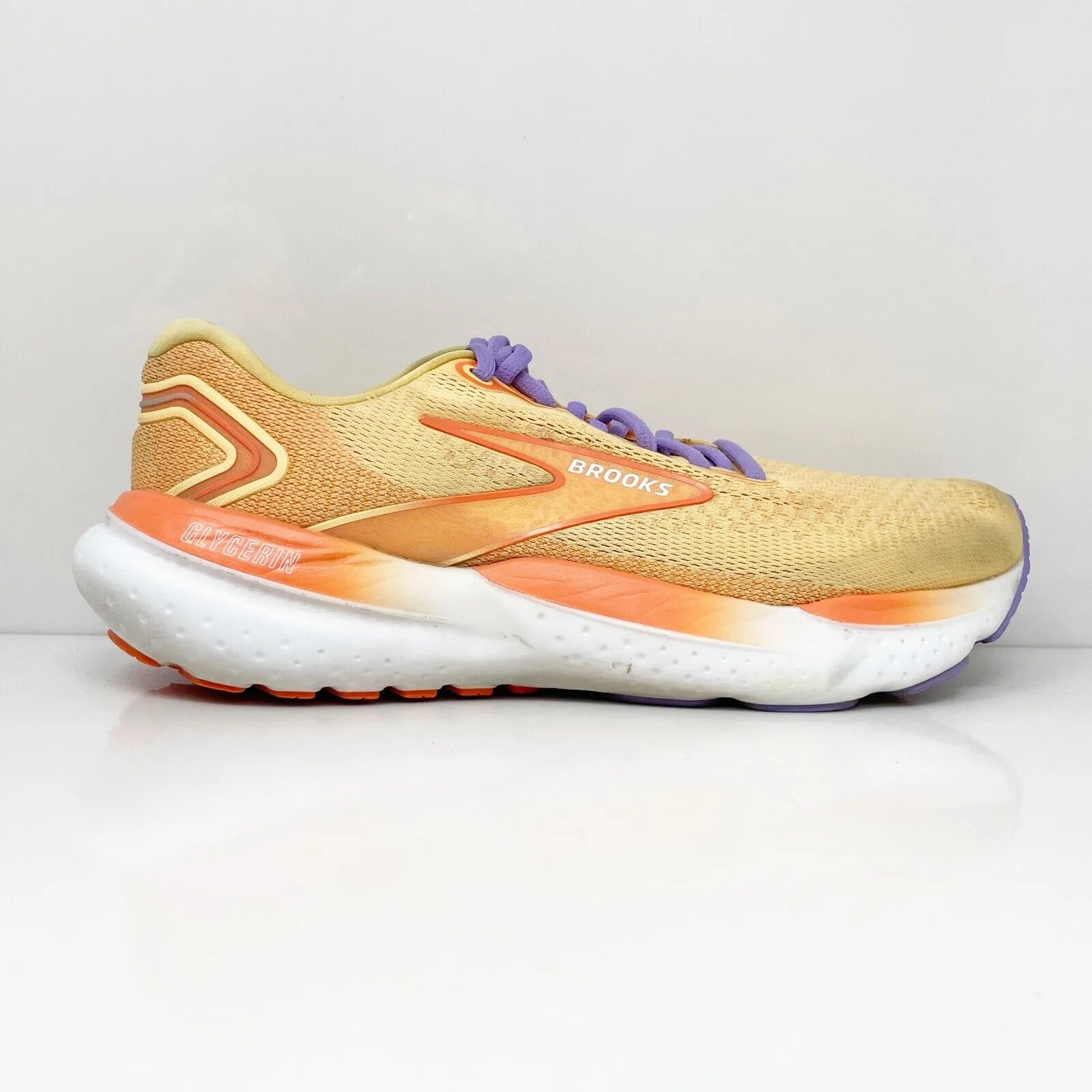 Brooks Womens Glycerin 21 1204081B894 Orange Running Shoes Sneakers Size 10 B