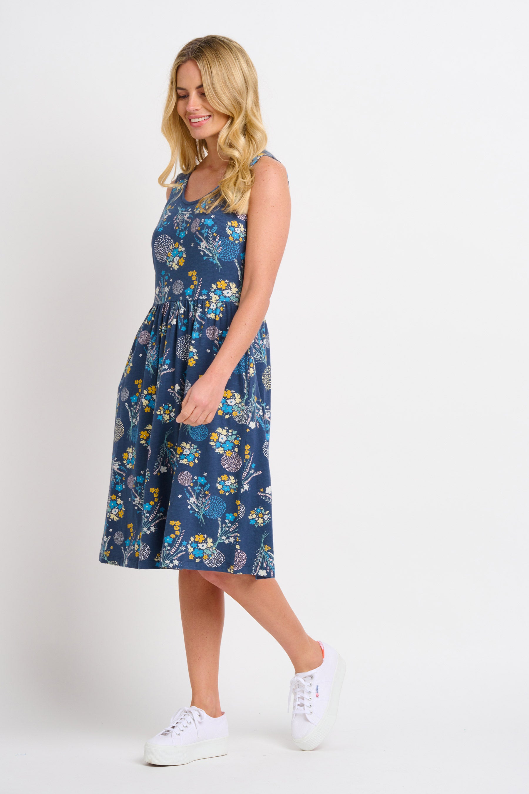 Bursting Blooms Sleeveless Dress