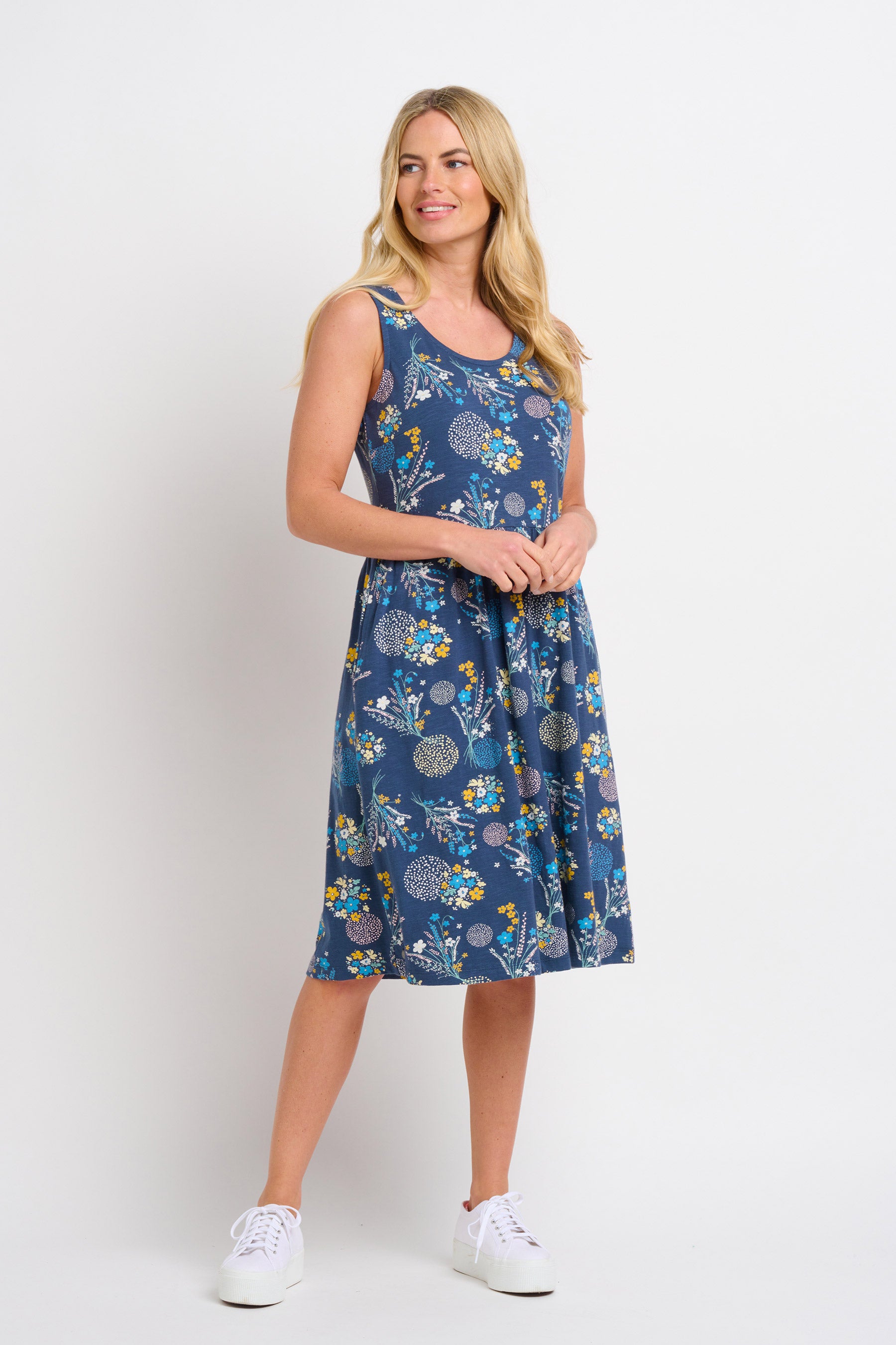 Bursting Blooms Sleeveless Dress