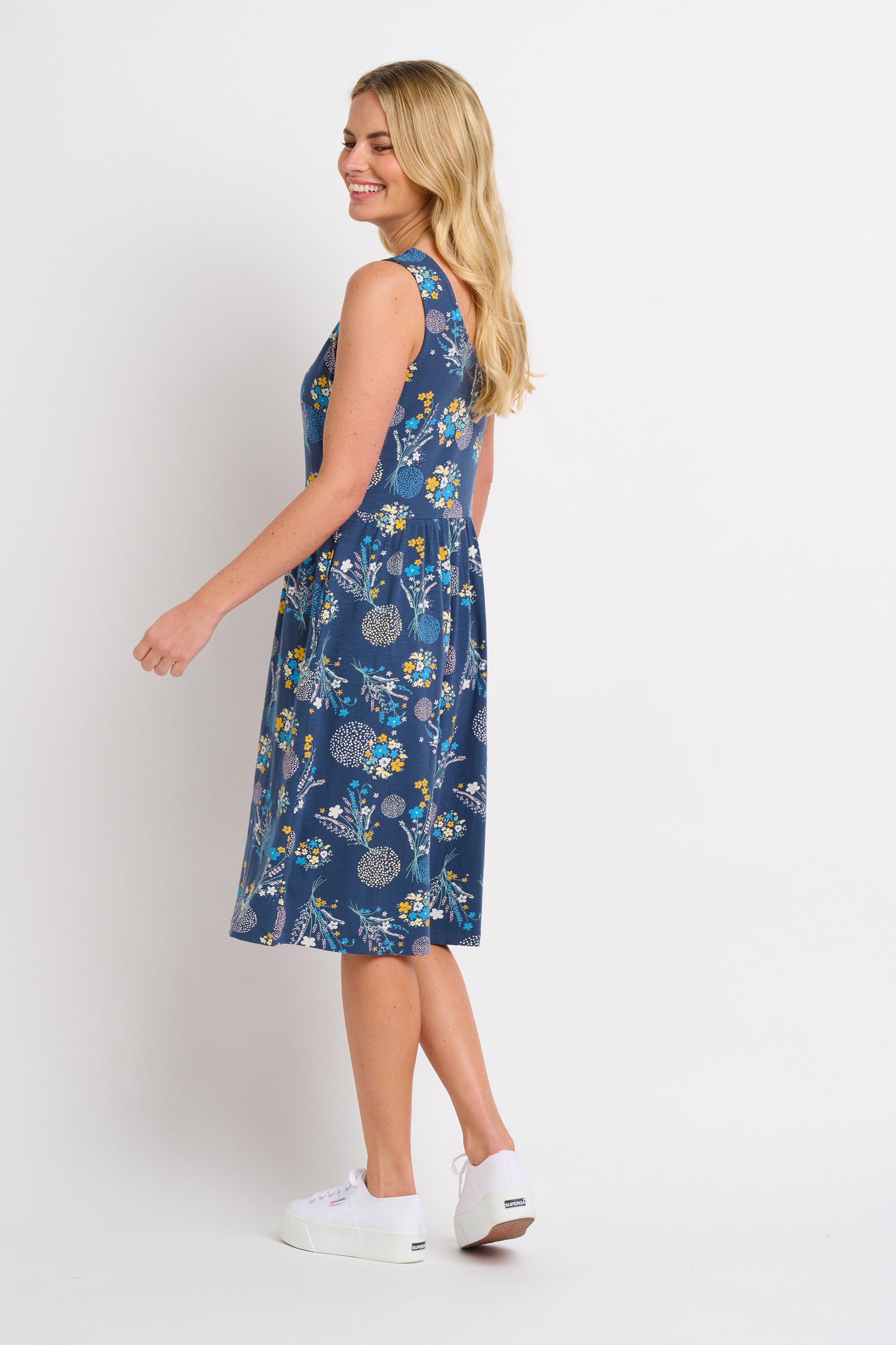 Bursting Blooms Sleeveless Dress