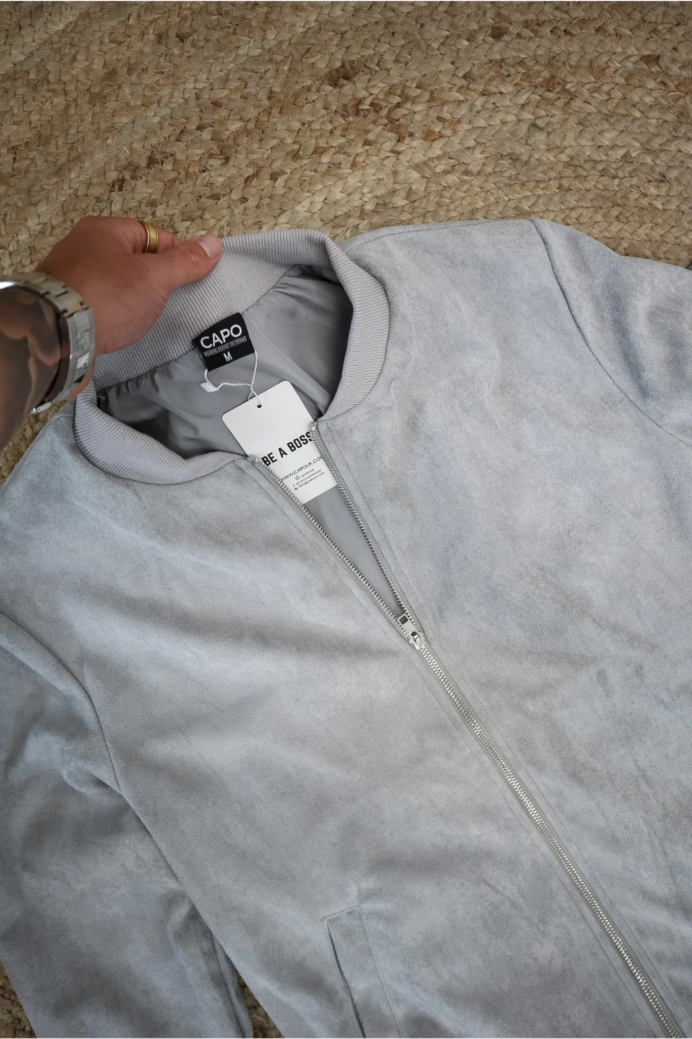 Capo SUEDE Bomber Jacket - Grey