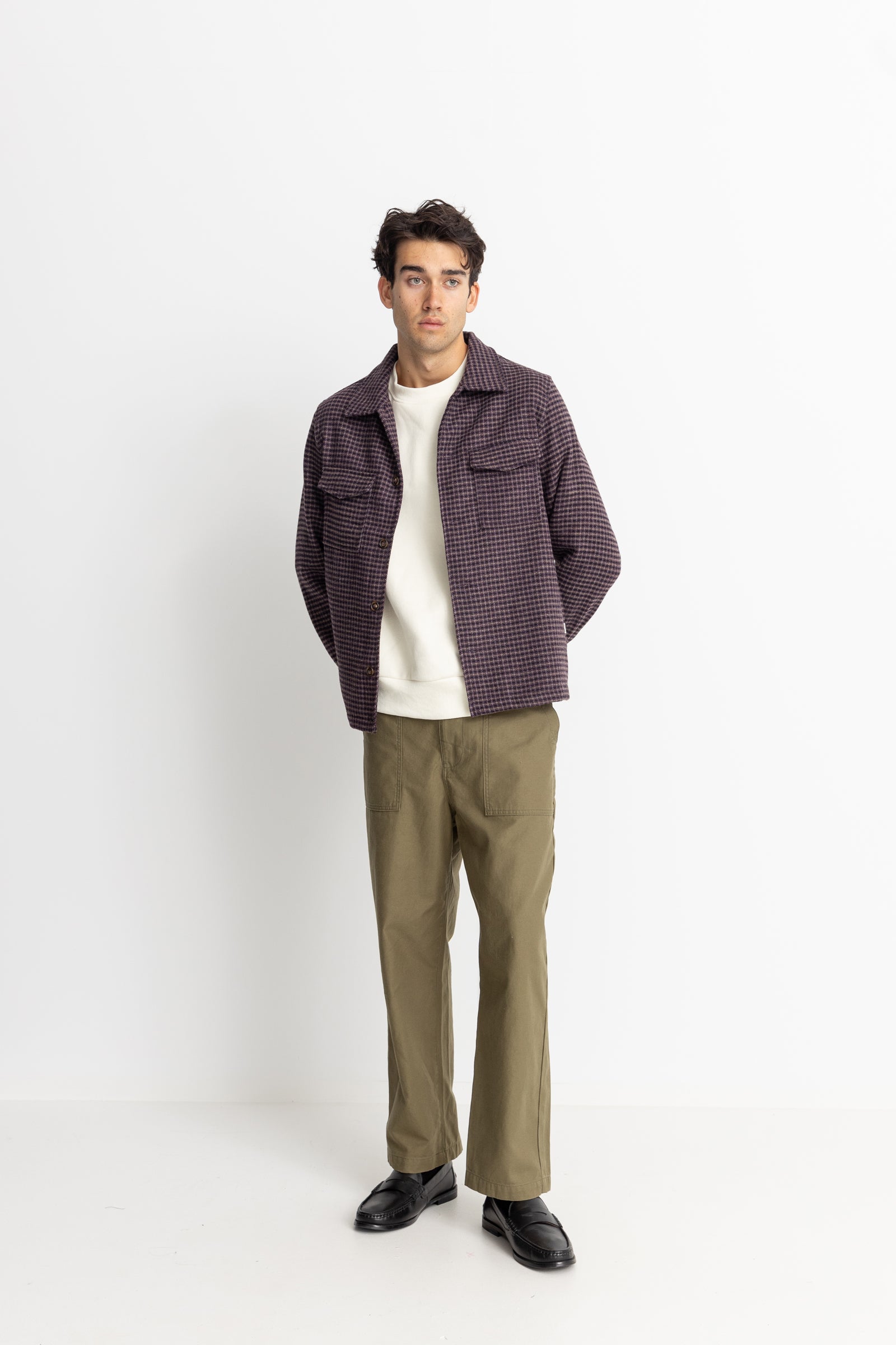 Check Overshirt Plum