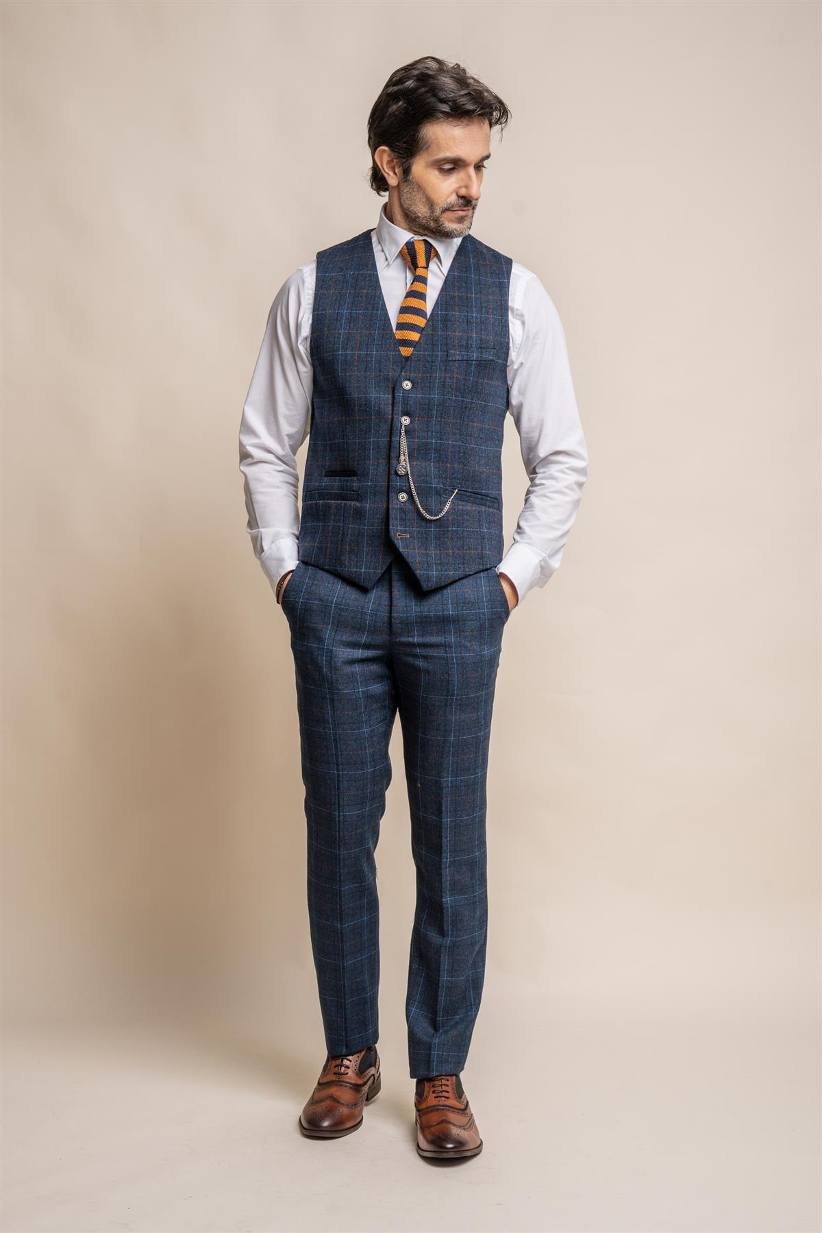 Cody Blue Three Piece Suit