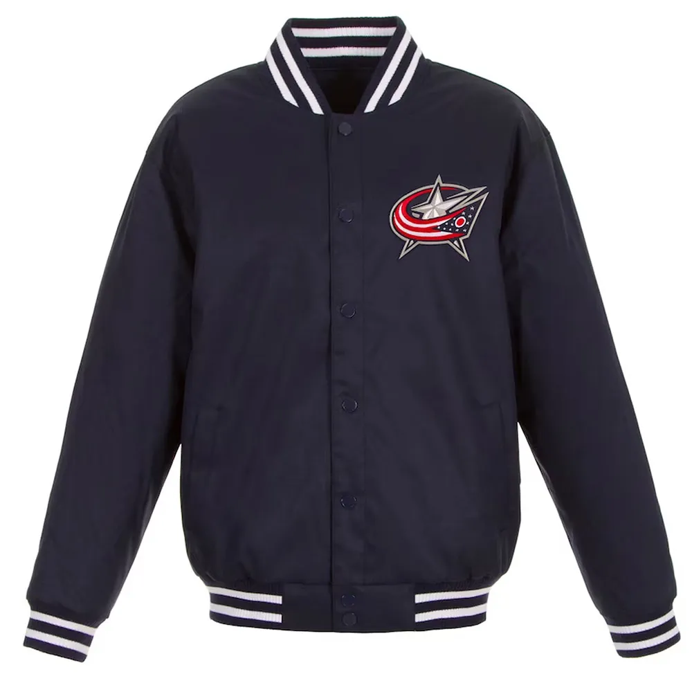 Columbus Blue Jackets Poly Twill Navy Jacket