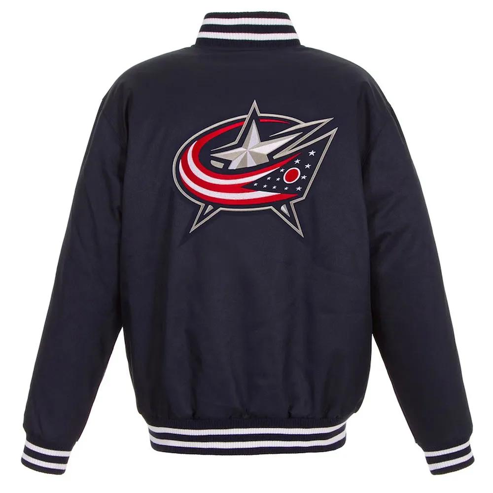 Columbus Blue Jackets Poly Twill Navy Jacket