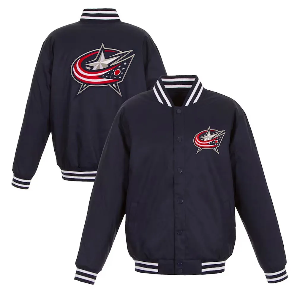 Columbus Blue Jackets Poly Twill Navy Jacket