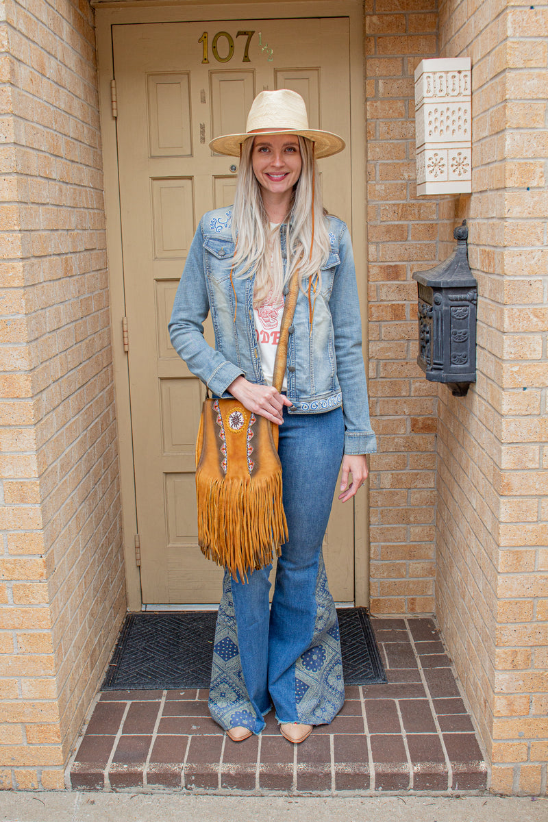 Denim Beaded Jean Jacket