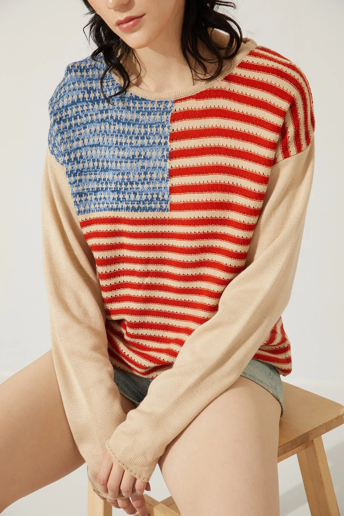 Destiny Flag Knit Sweater