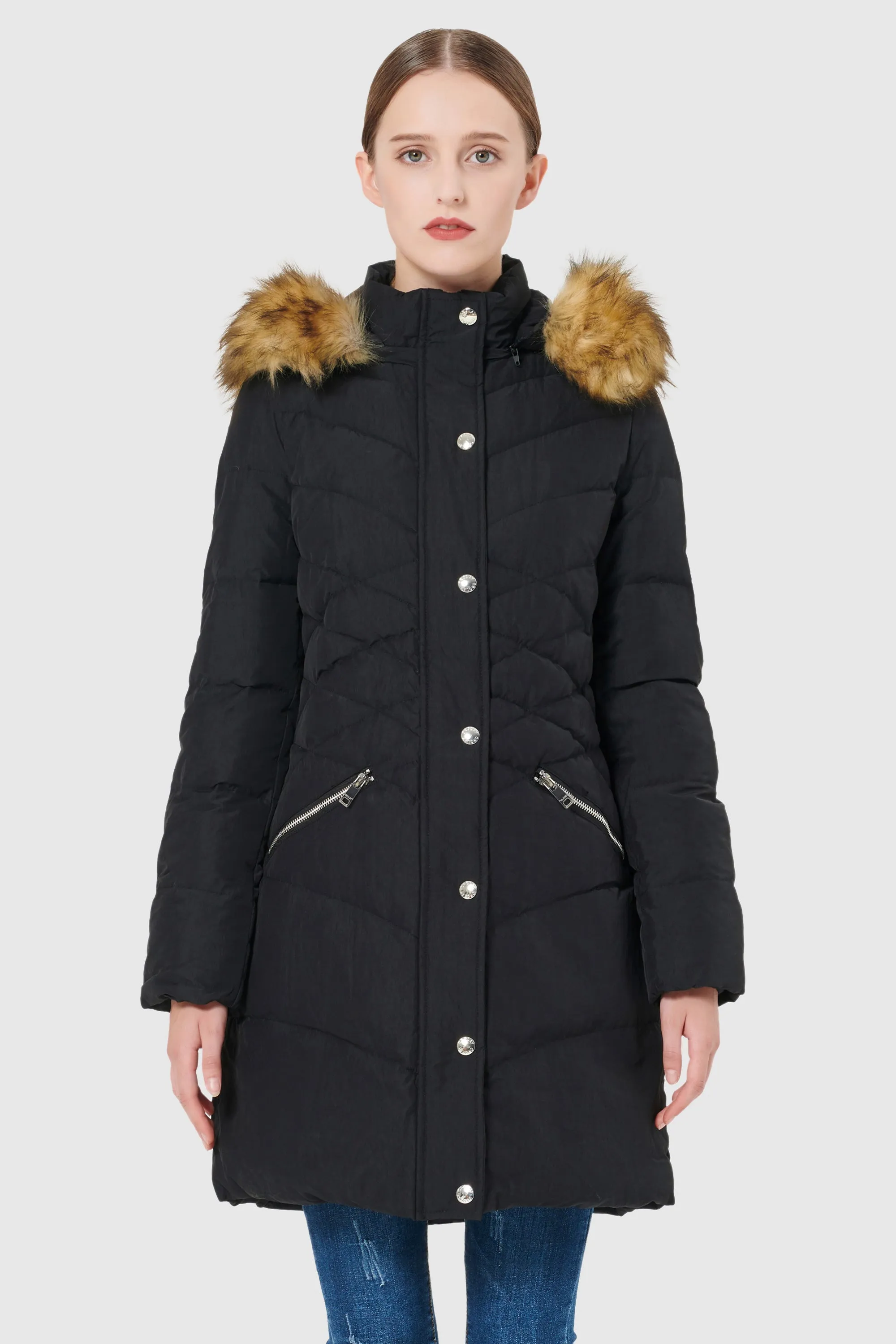 Diamond Quilted Winter Down Coat