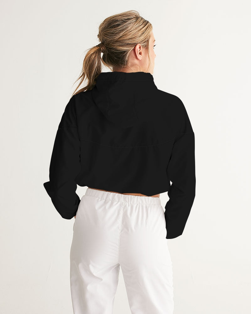 DOLLY  Ballerina Dolls White Women's Cropped Windbreaker black