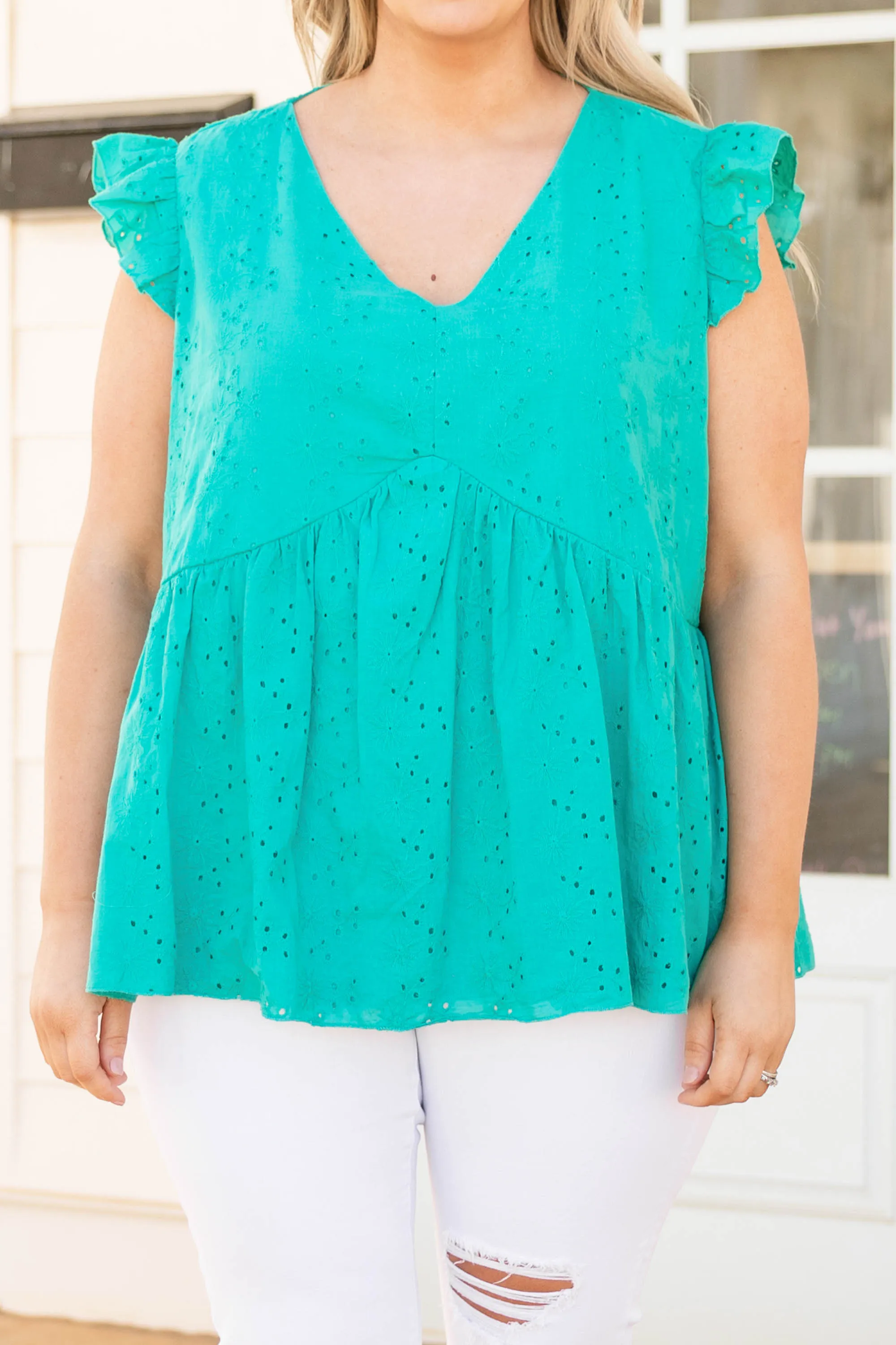 Dunes And Daydreams Top, Emerald