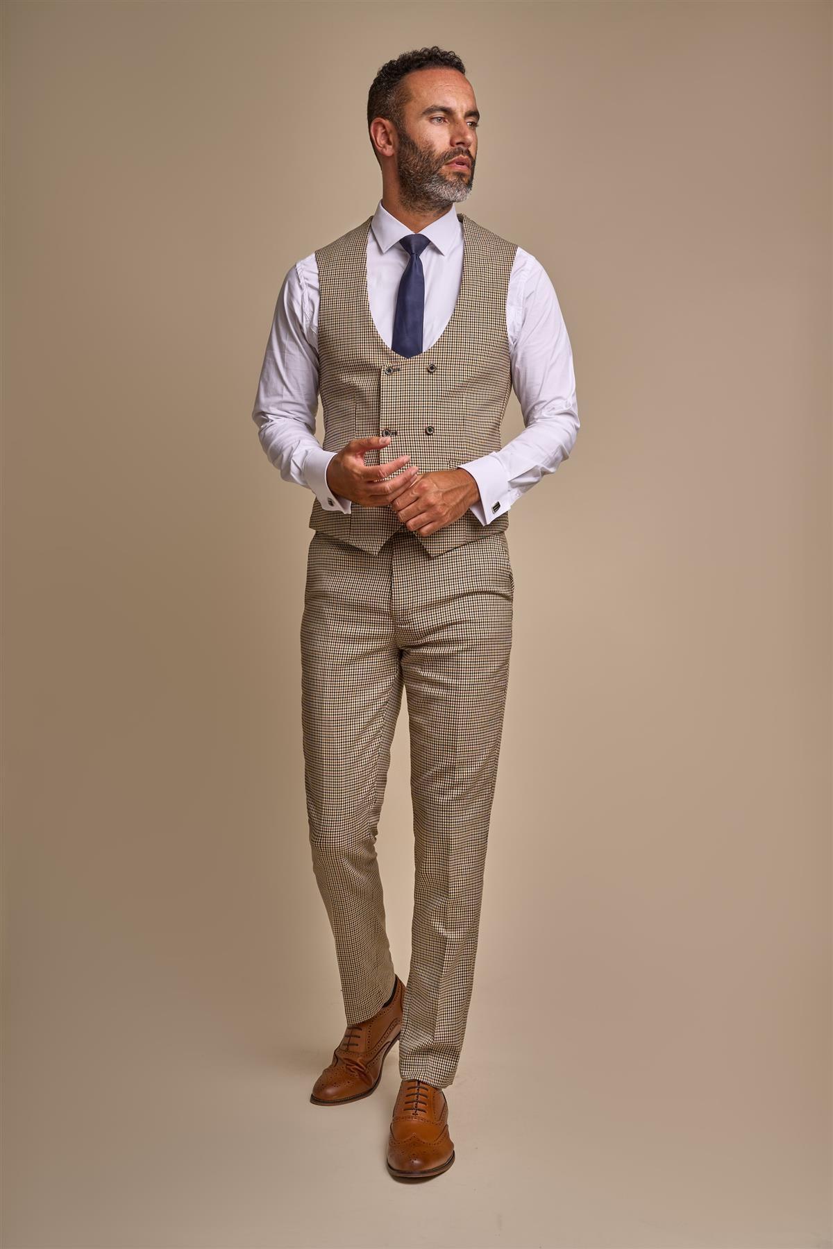 Elwood Houndstooth Double Breasted Waistcoat