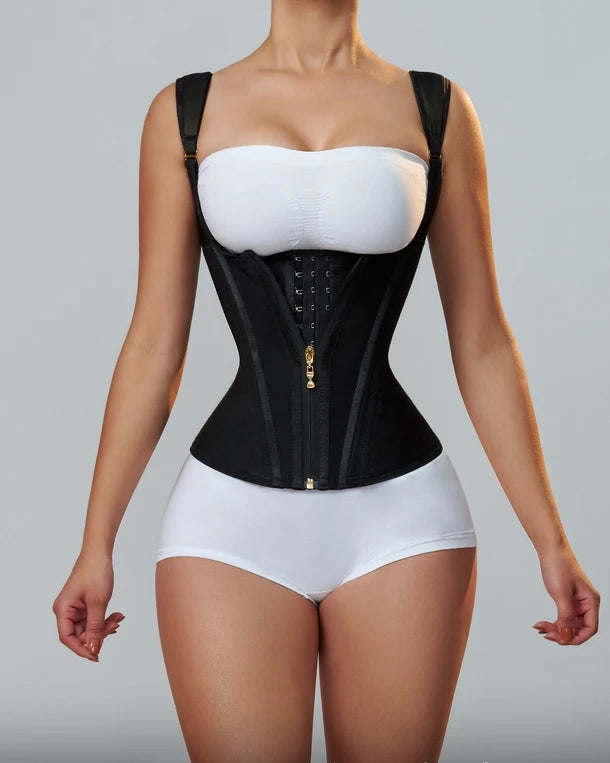 Fajas Colombianas Girdles With Row Buckle and Zipper Postpartum Corset