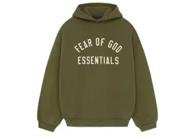 Fear of God Essentials Fleece Hoodie Military