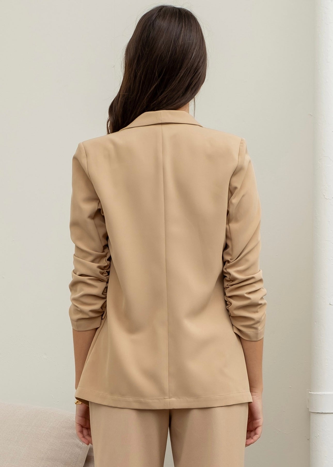 FINAL SALE - Like A Boss Ruched Sleeve Blazer - 5 Colors!