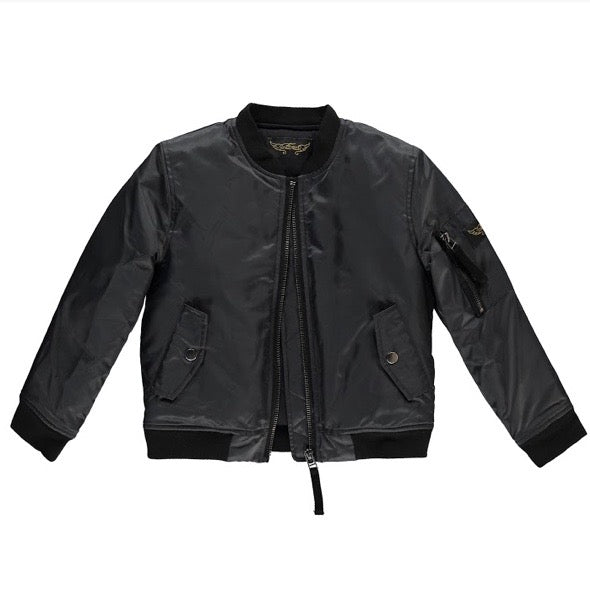 Finger In The Nose Dark Grey Bomber Jacket: 8-9 Years (Brand New)