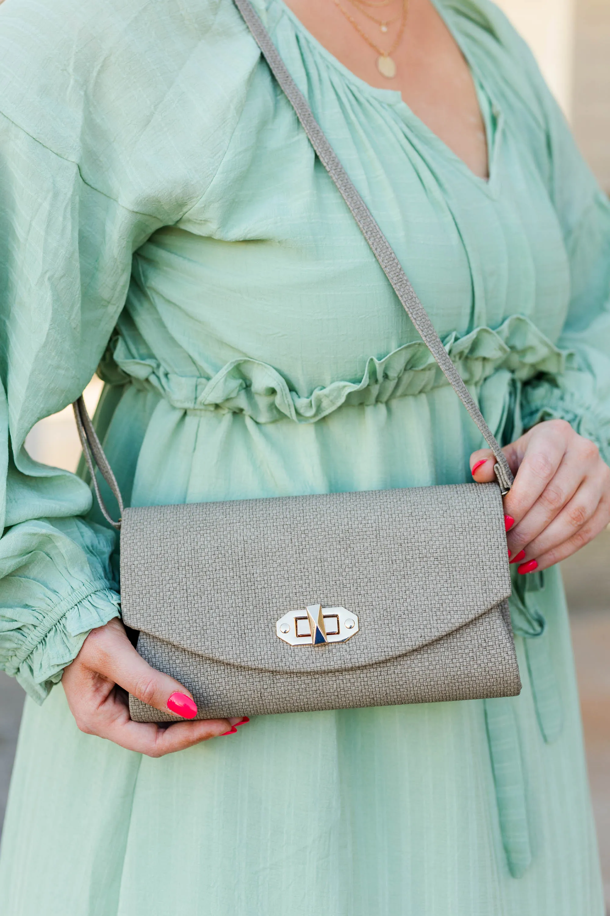 First Class Only Handbag, Taupe