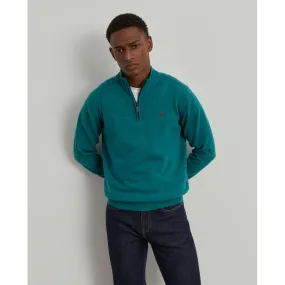 Fleece sweater with zip