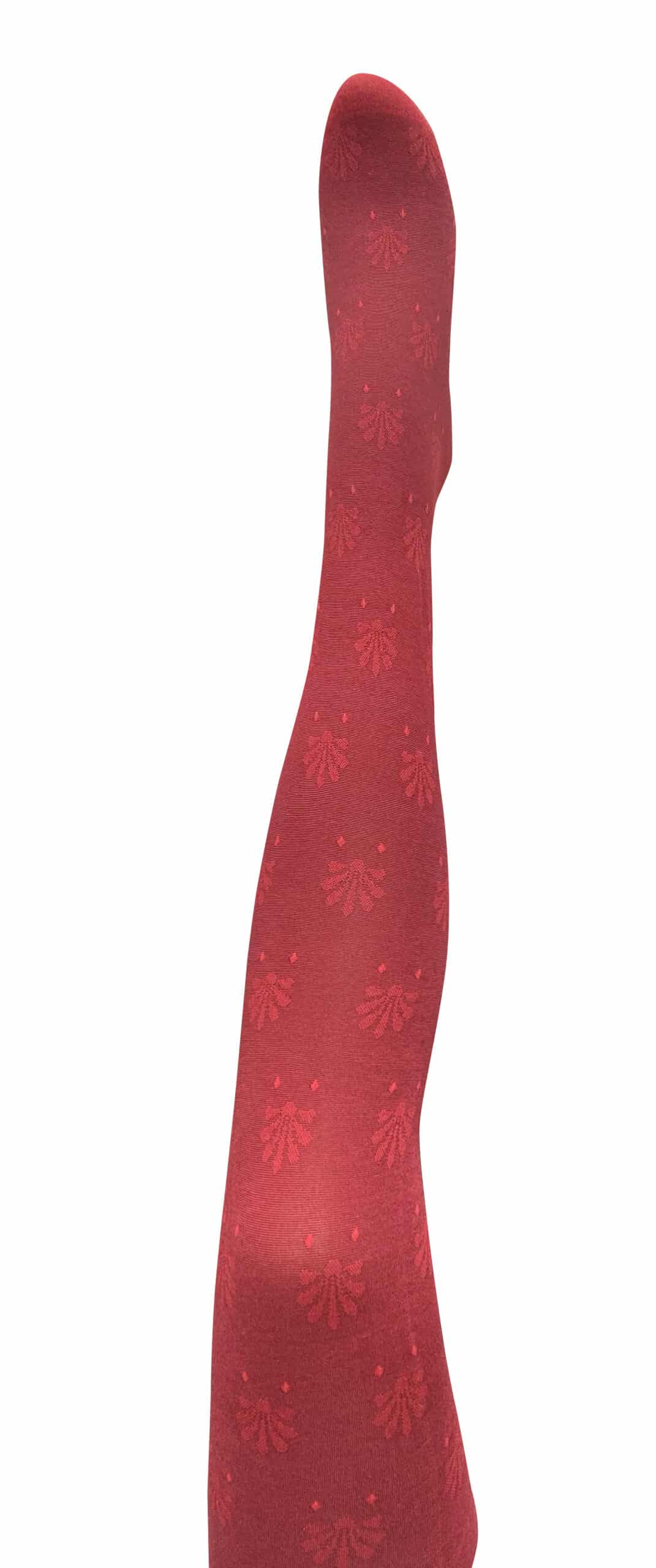 Fleur Red Organic Cotton Tights