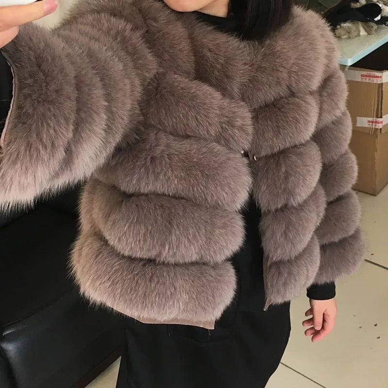 Fox Fur Cropped Jacket