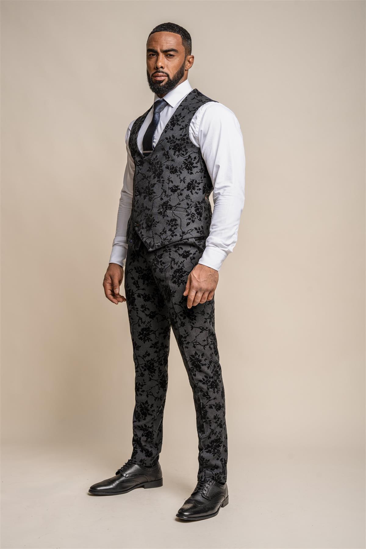 Georgi Floral Double Breasted Waistcoat