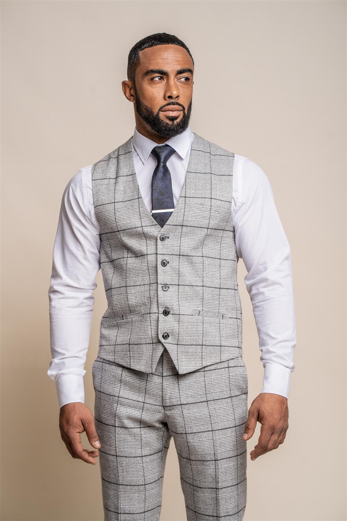 Ghost Tweed Check Waistcoat