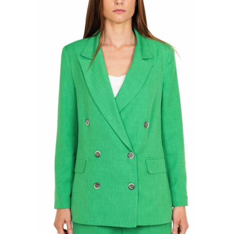 GIACCA BLAZER DOPPIOPETTO, VERDE